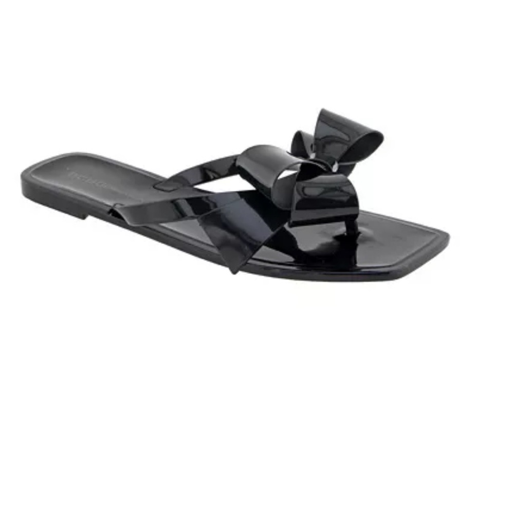 BCBGeneration Stylish Black Jelly Bow Sandals- Size 10
